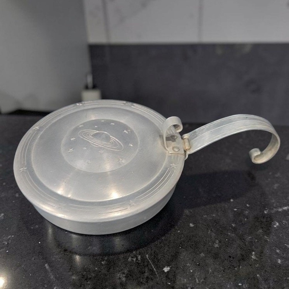 Saturn & Stars Silver‎ Butler Aluminum Lidded Pan, Vintage Decor, Replacement